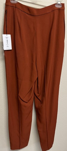 AMUR Hattie Twill High Rise Cropped Pants Size 6 Trousers Copper Rust NEW - Picture 4 of 12