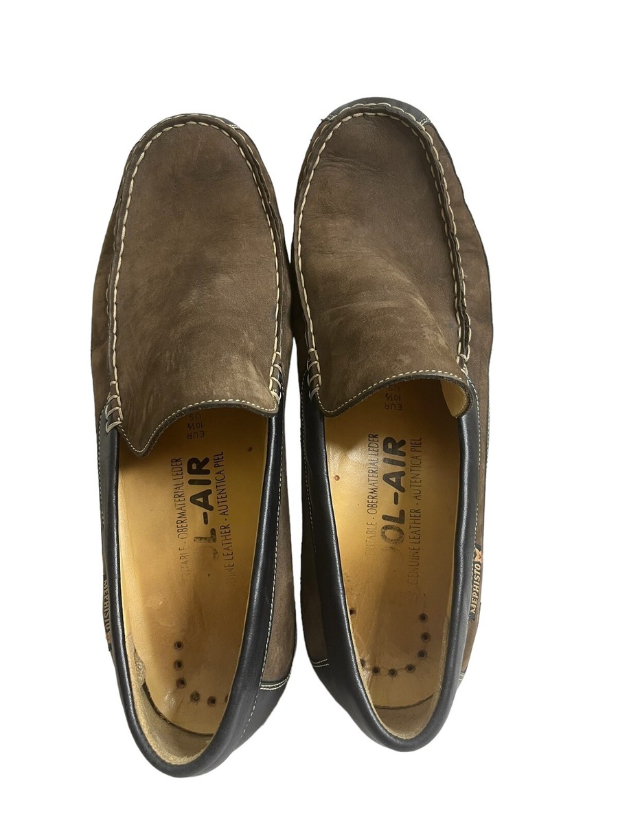 Mephisto Cool-Air Suede Dark Brown Loafers Men display picture 1