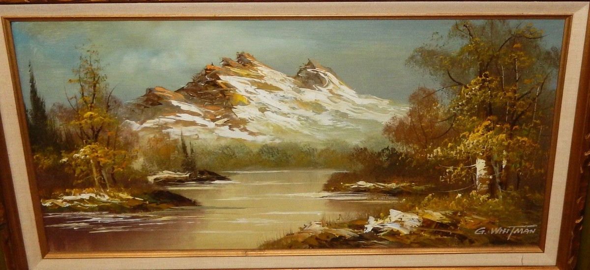 G Whitman 油彩画　油絵　絵画　アンティーク G Whitman 油彩画 油絵 絵画 アンティーク G Whitman 油彩画 油絵 絵画