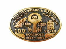 100 Years Chicago Bridge Iron Works Norcross Belt Buckle By ANACORTES 5316