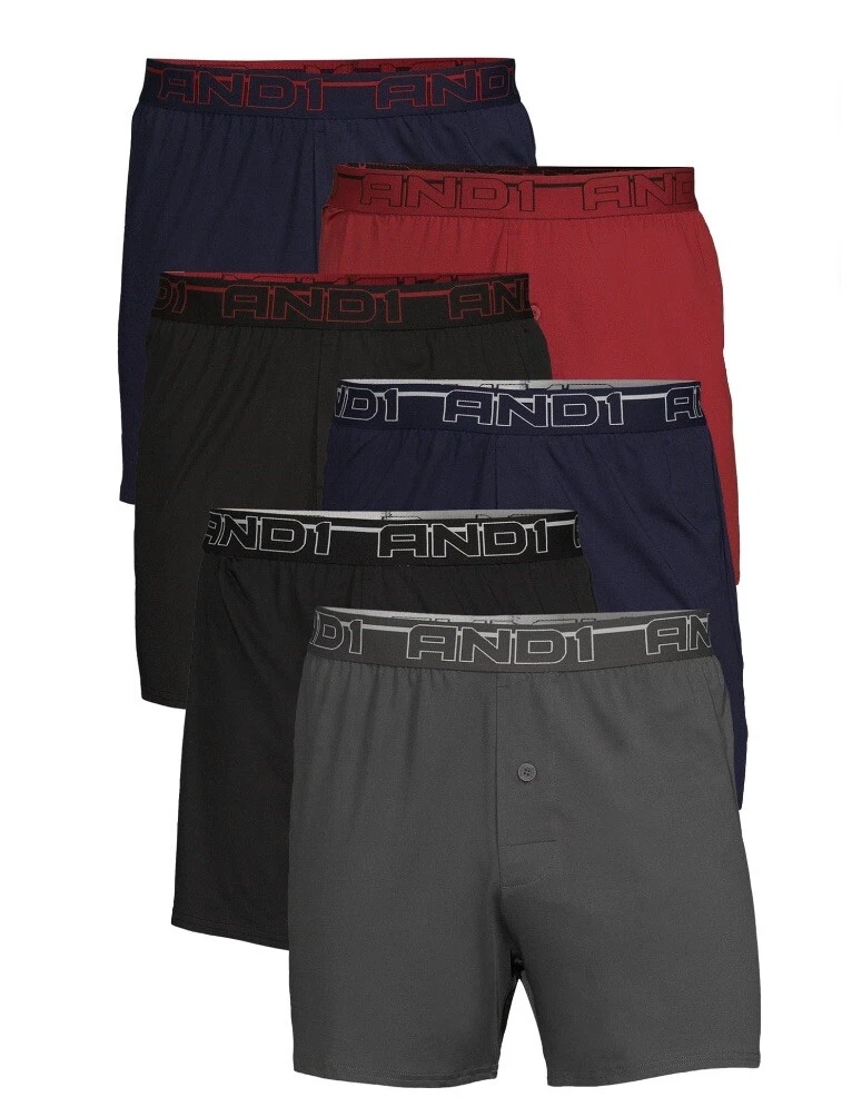 AND1 Men's Size Small Underwear Pro Platinum Knit Boxers 6 Pack.NWT