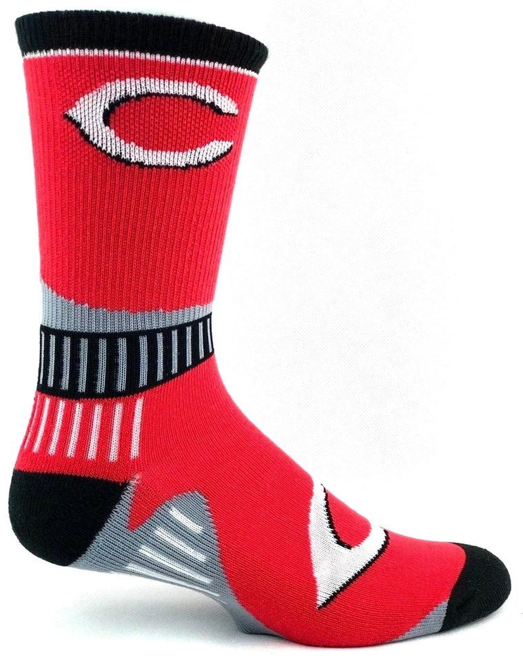 Cincinnati Reds Black & Red Sport Big Crew Socks - Image 3 of 3