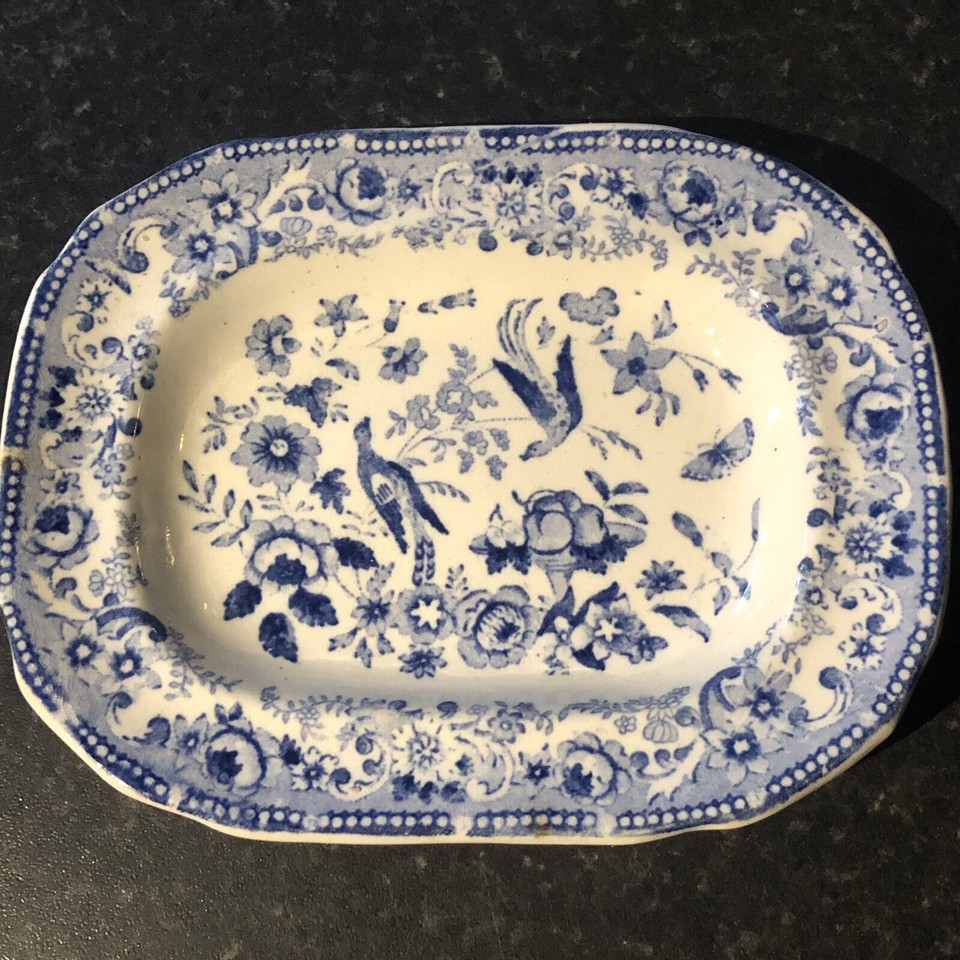 Job Lot Vintage Miniature Blue & White Plates Copeland Spode Butter