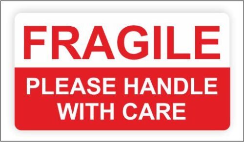 Fragile Sticker | Postal Sticker | Please Handle With Care Self Adhesive Label  - Afbeelding 1 van 3