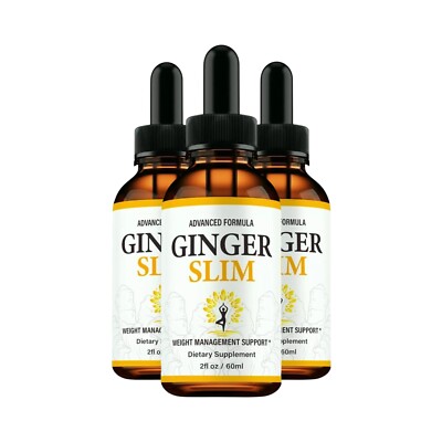 (3 Pack) Ginger Slim Drops, Weight Loss Drops to Support Weight Management