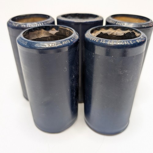 5 Thomas Edison Blue Amberol Damaged Cylinder Records Phonograph Blowing Bubbles