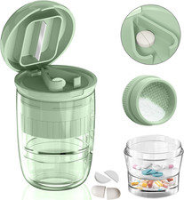 Pill Cutter Splitter with Dispenser, Pill Cutter for Small or Large Pills, Crush