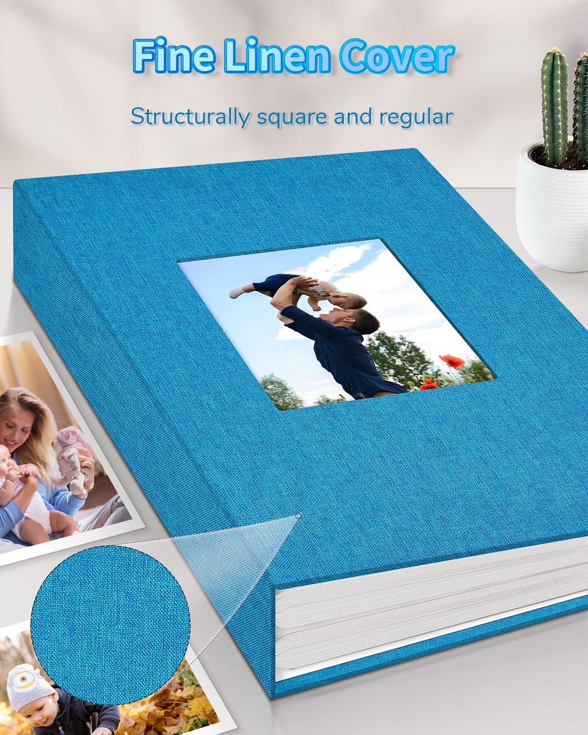Artfeel Photo Album 4x6 with 300 Pockets,Slip-in Picture Albums,Linen Cover