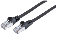 Intellinet Network Patch Cable, Cat7 Cable/Cat6A Plugs, 0.25m, Black, Copper, S/