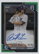 2024 Bowman Chrome Prospect Green Refractor 5/99 Bennett Lee #CPA-BL Auto 1g6j