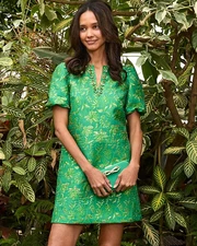NWT Lilly Pulitzer Jarren Dress Color: Bamboo Green Sunseeker Jacqu, Full Size.