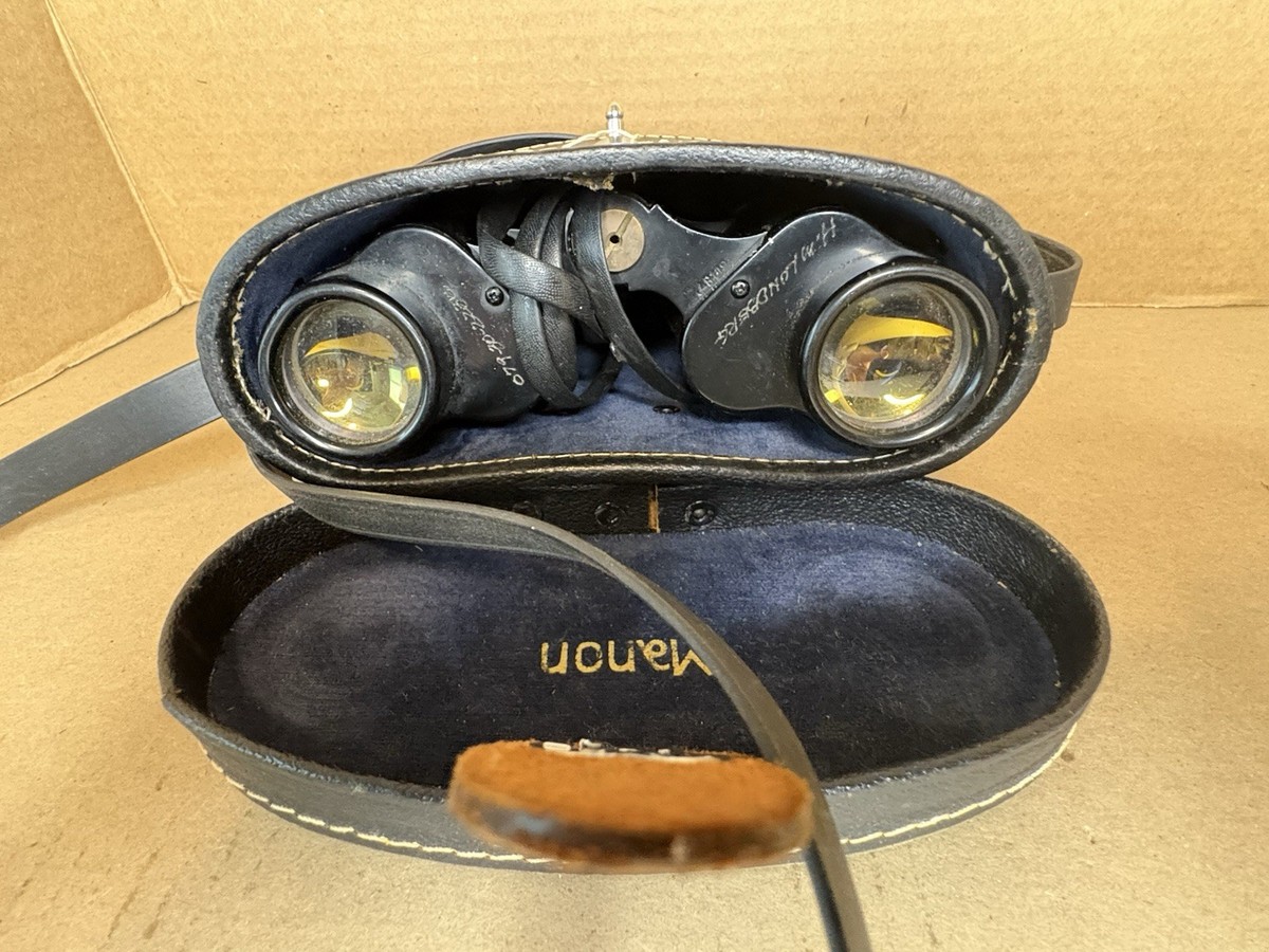 Vtg Shrine Manon No 310793 Deluxe Lens 8x30 Field 7.5 Binoculars w