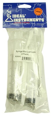Livestock Syringe, Disposable, 60 cc, 2-Pk. -9268