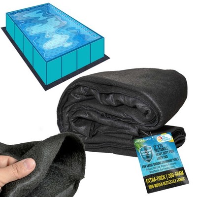 U.S. Pool Supply Ground Shield 12-Foot x 24' x 12' (Rectangular), Black