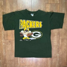 Vintage Taz Green Bay Packers Shirt Looney Tunes Football AN55550