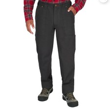 Coleman Fleece Lined Pants Utility Canvas CHARCOAL GRAY Men's Size 38X 32