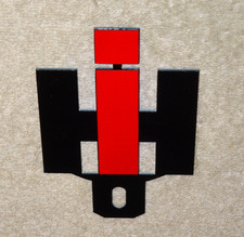 Vintage International Harvester Tractor Metal Gas Oil License Plate Topper Sign