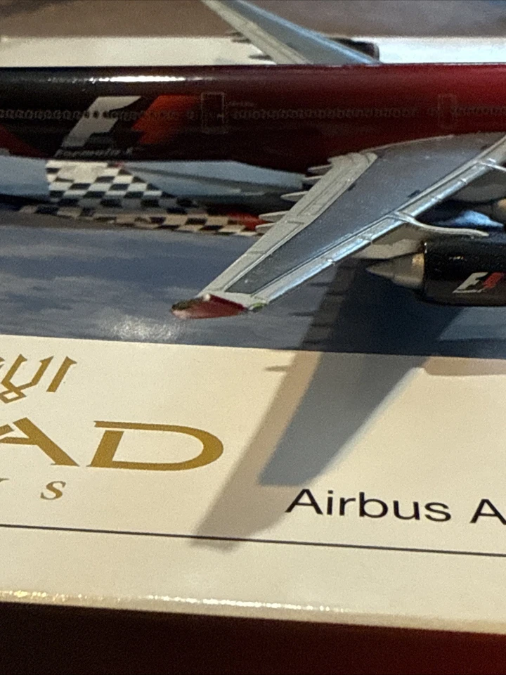Herpa 1:400 Etihad Airways Airbus A340-600 Fórmula 1 librea rara ¡LEER DESCRIPCIÓN! Foto 3 de 3