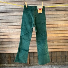 Vintage Levi s 746 USA 1978 Student W26 L30 1539 512 NOS Green Bell Bottom