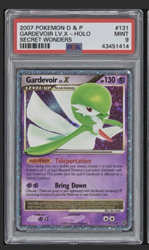2007 Pokemon Secret Wonders Gardevoir Lv.X 131/132 Holo Ultra Rare PSA 9