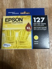 Epson T127420 Yellow Ink Cartridge Genuine  127 127XL T127 05/2023
