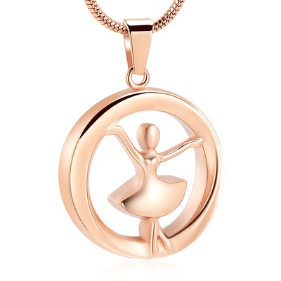 Circle of Life Eternity Memorial Urn Necklace Ballet Ashes Cremation Necklace