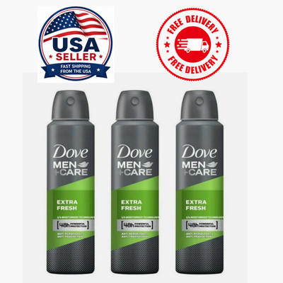 Dove Spray Men+Care Extra Fresh Antiperspirant Deodorant Spray 150ml x 3 Pack