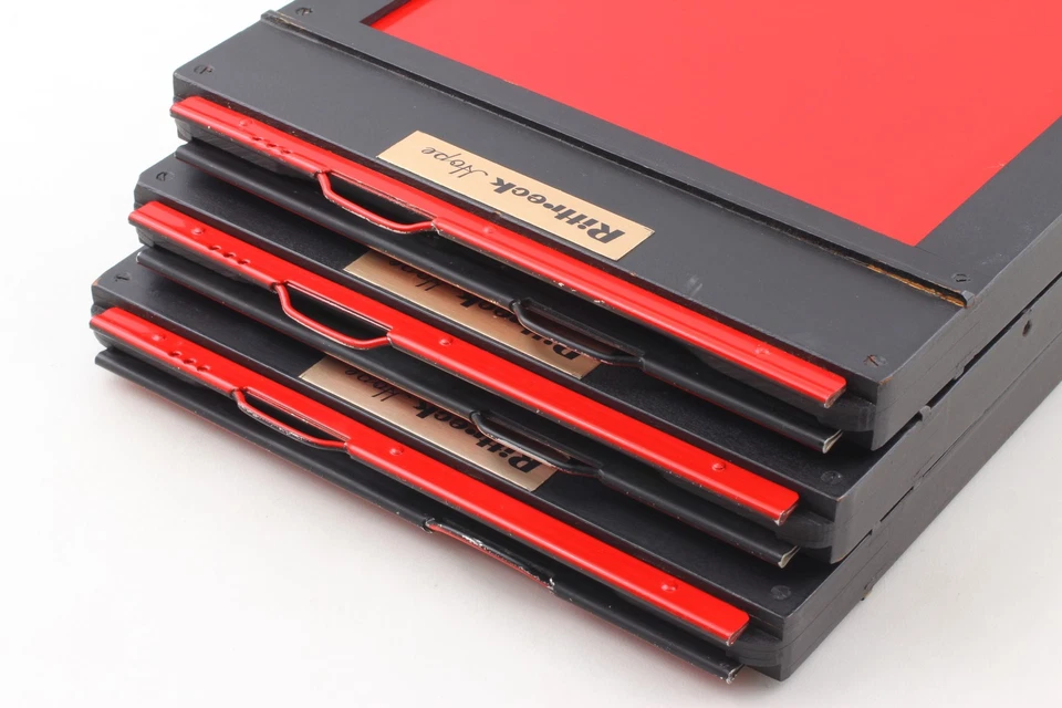 [Near MINT] Rittresk Hope 6.5×8.5 6 1/2 x 8 1/2 Cut Film Holder x3 From JAPAN - Image 2 of 4