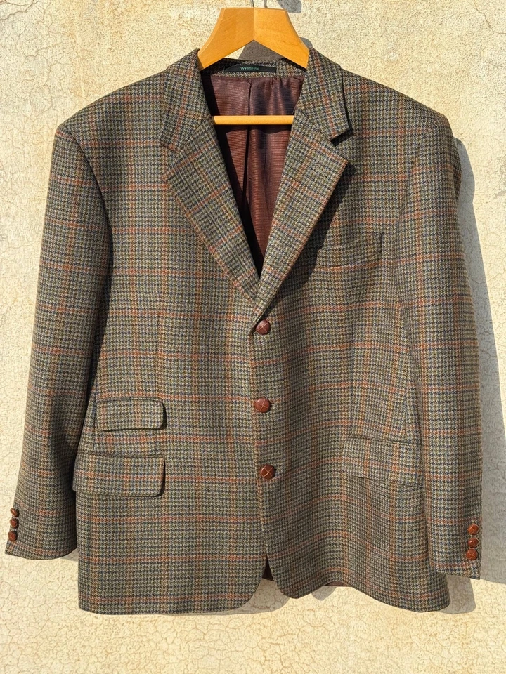 VTG Westbury Lambswool and Cashmere men Sport Coat Blazer Tweed Houndstooth 54R - Image 2 of 4