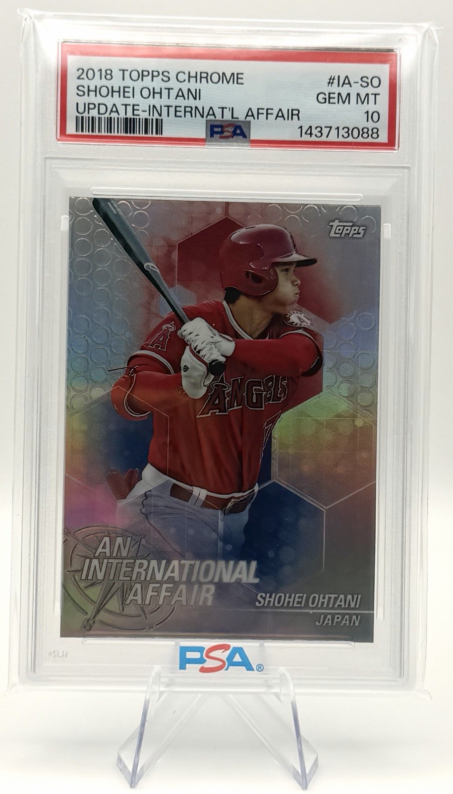 2018 Topps Chrome Update Shohei Ohtani International Affair PSA 10 Rookie