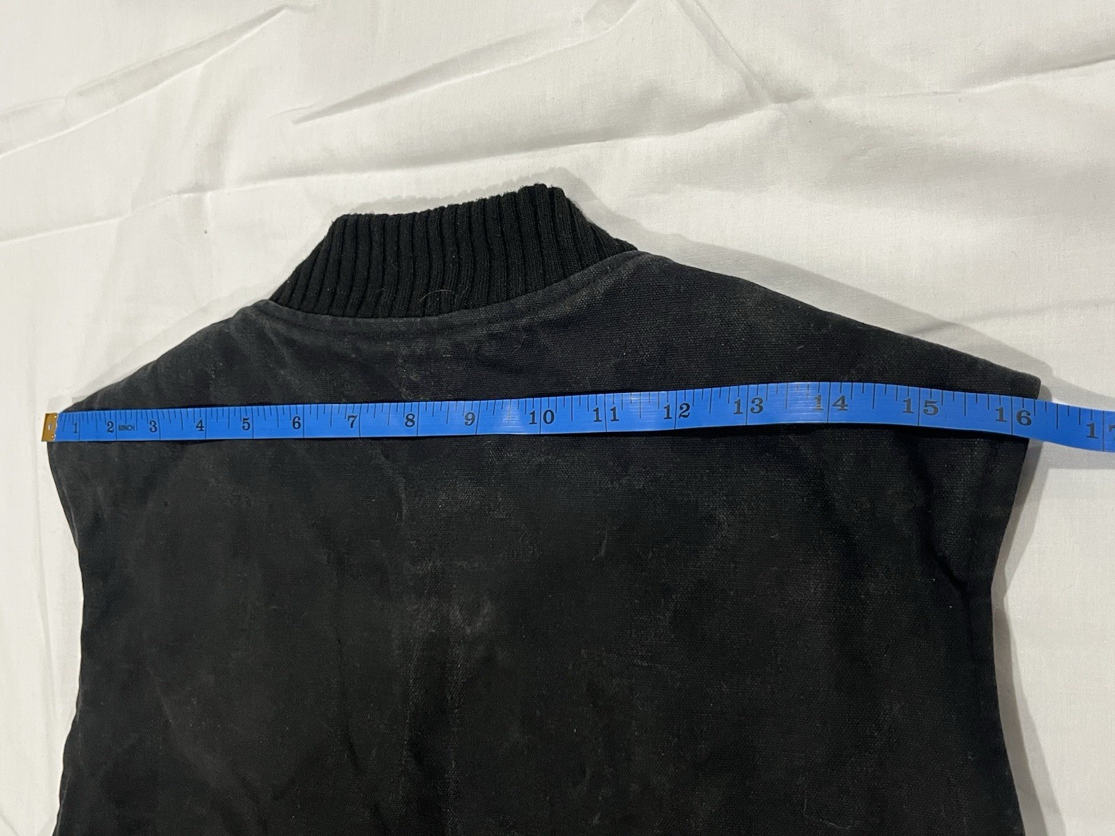 Tobacco Motorwear Wasteland Vest Black Quilt Lined Heavy Waxed Canvas USA Size L