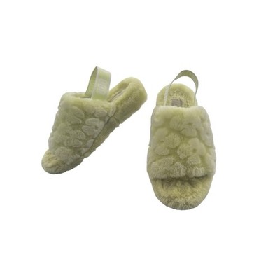 UGG Fluff Yeah Slide Poppy Pollen Slipper Sandal Women's Size 8 Fast Shipping