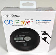 Memorex Personal CD Player Play Anywhere Wired Earbuds Included MPC 600B New