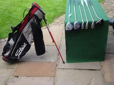 Ladies Onyx Golf Half Set Driver 3 Wood, 5 7 P irons Putter Titleist Stand Bag