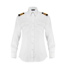 Aero Phoenix Elite Lady's Pilot Shirt, White Long Sleeve - Select Size