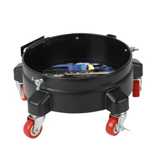 Heavy Duty 5 Gallon Auto Drive durable Bucket Dolly Mop Wash Drum Cart Rolling