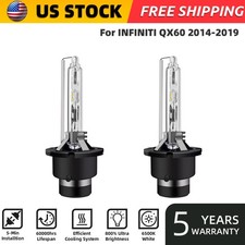 2PCS For INFINITI QX60 14-19 D2S Xenon HID Headlight Bulbs High&Low Beam 6000K