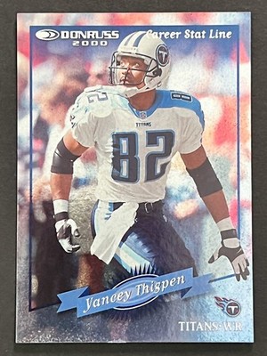 2000 Donruss #139 Yancey Thigpen /298 Stat Line Career Tennessee Titans