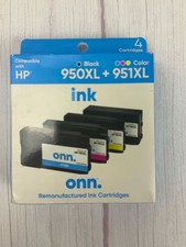Onn for HP 950XL 951XL Compatible Ink Cartridges High Yield BK/C/M/Y