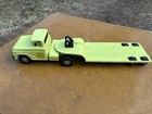 Vintage 1958 Tonka State Hi-Way Lowboy Trailer Truck - Lime Green