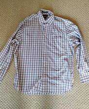 Nwot Paul Fredrick Mens Medium Cotton Plaid Button Down Shirt