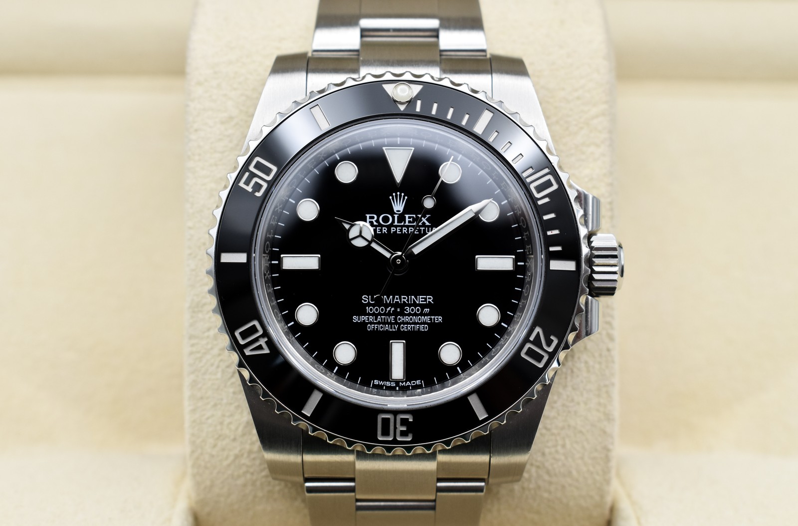 Rolex Submariner Stainless Steel Black Dial Watch 114060 | 2017 Box & Papers