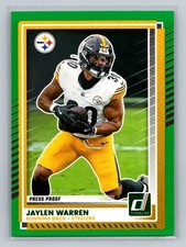 Jaylen Warren 2025 Donruss #200 Press Proofs Green Pittsburgh Steelers