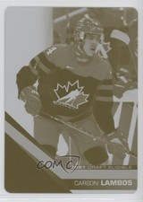 2022 Team Canada Juniors Printing Plate Yellow Achievement 1/1 Carson Lambos v7j
