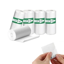 5 Rolls Self-Adhesive Thermal Paper for Mini Portable Printers, 57x25mm, Ther...