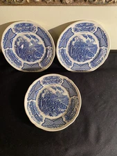 3 Fairwinds Blue Bread Plates