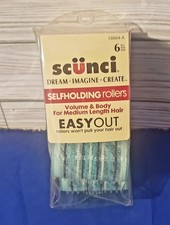 Vintage Scunci Selfholding Rollers Easy Out 6/Pk 18884-A