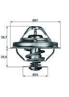 Mahle TX 38 80D Thermostat, KüHlmittel FüR BMW Land Rover Opel Rover