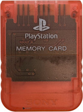 Sony Playstation 1 - PS1 Memory Card - Transparent Rot (Gut)