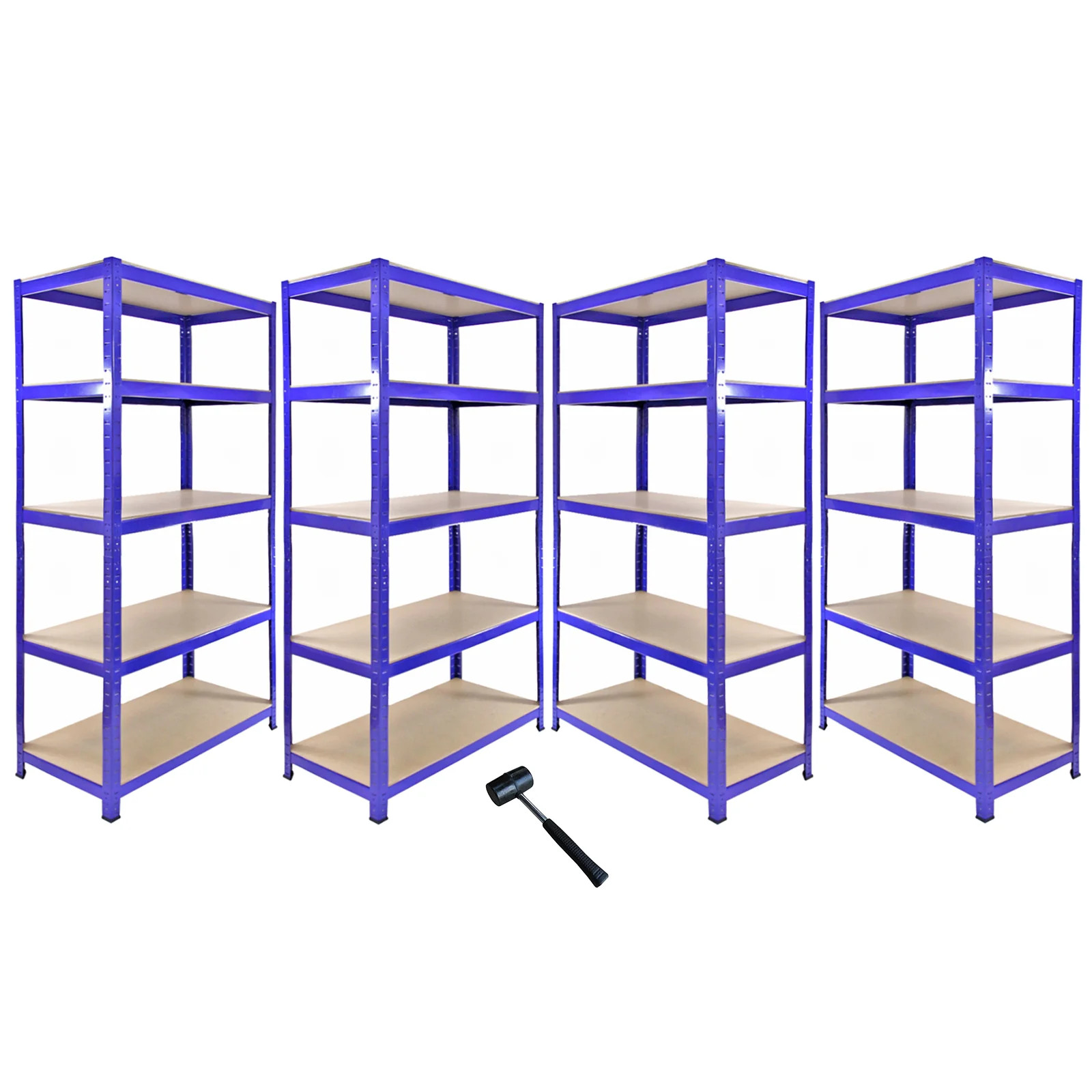 Étagères T-Rax bleu avec angle, lot de 5 modules en acier pour ranger 6925 kg